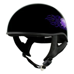Casco de motocicleta Hot Leathers Lady Lotus DOT medio HLD1005 - Imagen 1 de 9