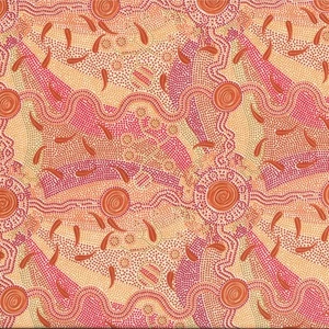 Tela aborigen Roaring años 40 crudo 44" de M&S Textiles, RFE, algodón - Imagen 1 de 1