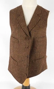 Brooks Brothers Mens Brown Wool Button-Front Vest Italy 36 Small - Picture 1 of 6
