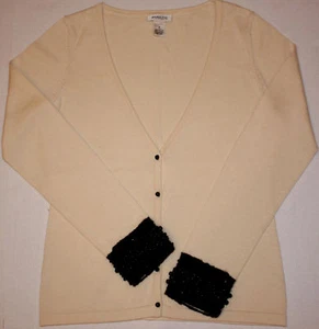 Maglione donna Harold's nero e avorio taglia S nuovo senza etichette - Foto 1 di 3