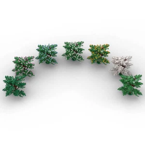 Dogwood Tree Set Trains Sand Table Scene 2032 Bricks MOC-102139 High Quality - Picture 1 of 5