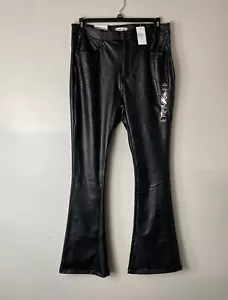 Rue+ Kunstlederhose Damen 1X schwarz hoher Bund Stiefel ultimativer Stretch neu mit Etikett - Bild 1 von 8