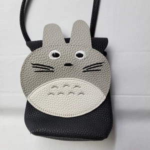 Totoro Mini shoulder bag crossbody faux leather black - Picture 1 of 7