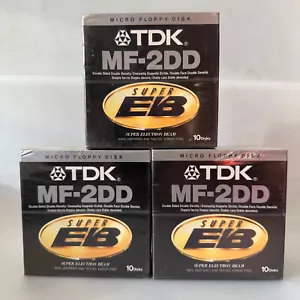 30x TDK Floppy Disks MF-2DD 3.5" Super EB Double Sided Density Diskettes - NEW - Picture 1 of 3