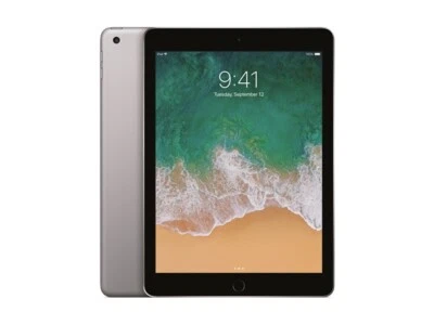 Apple iPad 5 (2017) 9.7" 32GB Space Gray Tablet WiFi + Cellular Unlocked - Good - Image 1 of 2