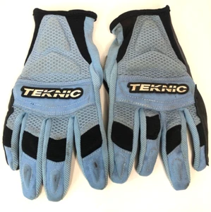 Teknic Supervent Motorcycle Motocross Dirt Bike Gloves Women's Size Large Blue - Picture 1 of 6