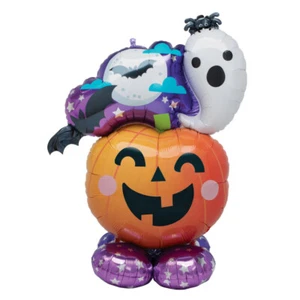 Halloween Party Supplies Fun Spooky Ghost Pumpkin Air Fill AirLoonz Foil Balloon - Picture 1 of 1