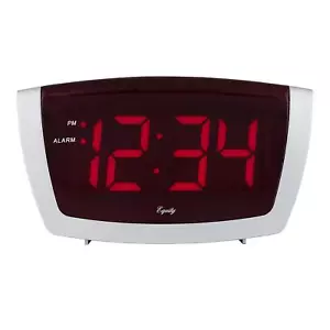Equity 75906 LED Alarm Clock with High/Low Dimmer 1.8" Red - Picture 1 of 6