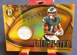 2022 Panini Gold Standard AJ Brown Gold Plated Jersey Relic /299 GP-AJB + Bonus - Picture 1 of 3