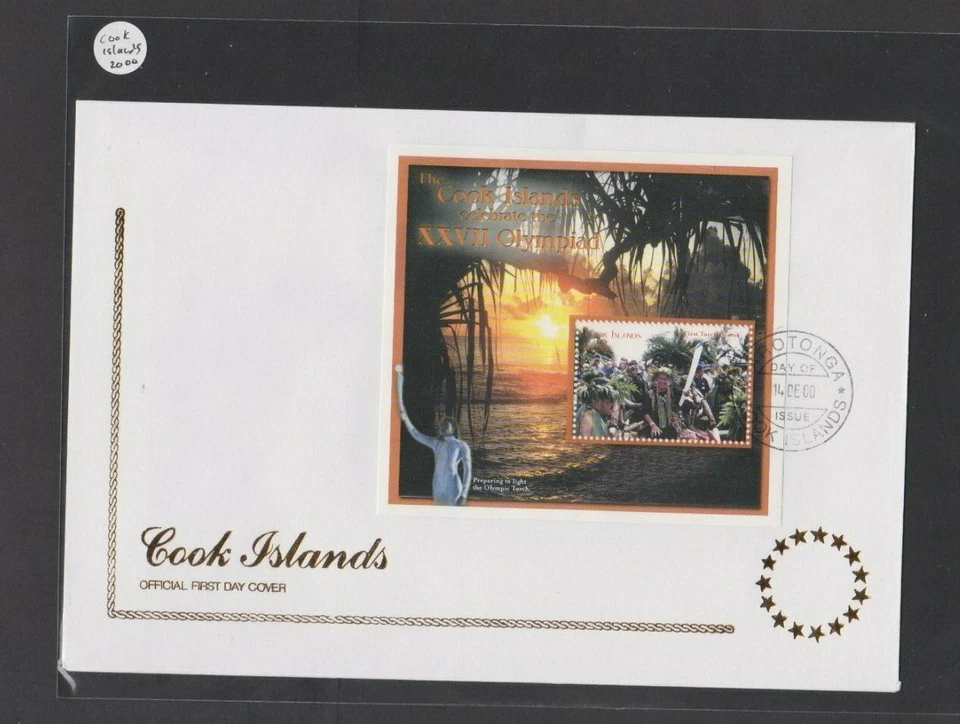 Cook Islands 2000 Olympic Games M/Sheet FDC Per Scan - Image 1 of 1