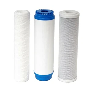 10" Ersatz Wasserfilter Set Aktivkohle Block Wickelfilter Osmose Kartusche 5 µm​ - Bild 1 von 4
