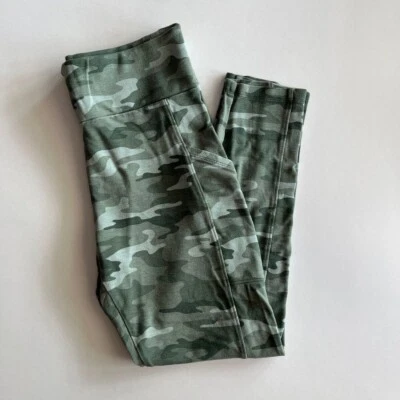 Lou & Grey Camo Blue Green Capris, Workout Gear, Comfy Yoga Pants, Leggings B7 - Image 1 of 4