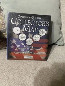 Statehood Quarters Map Oversized Folder/Map - Full Color - Whitman - Foto 1 di 4