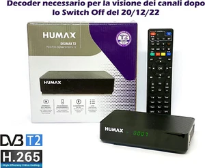 Humax HD-2022T2 Digimax T2, DVB-T2 Digital terrestrischer Decoder, 2in1 Fernbedienung - Bild 1 von 12