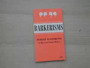 Barkerisms Potent Statements Raymond Charles Barker 1978 Third Printing Signed - Picture 1 of 9