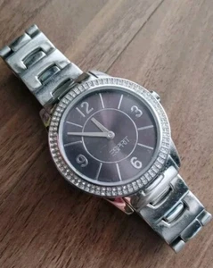2012 Esprit Ladies All Stainless Steel Watch-New Battery-Swiss Movement EUC - Picture 1 of 16