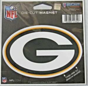 NFL Green Bay Packers 4 inch Auto Magnet Die-Cut by WinCraft - Picture 1 of 1