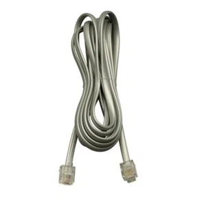 Eagle 9 FT Phone Cord Silver Satin Cable RJ11 4 Conductor Flat Telephone Voice - Picture 1 of 1