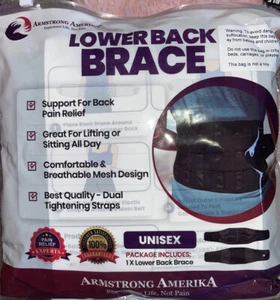 Lower Back Brace Support Belt - Breathable Lumbar Support Brace Size:XL - Picture 1 of 3