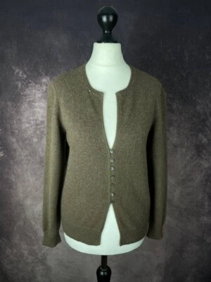 RIVAMONTI By Brunello Cuccinelli Cárdigan de Lana de Alpaca Suéter para Mujer XL Marrón Foto 1 de 4