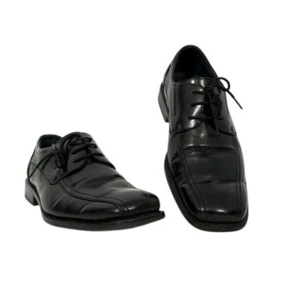 Zapatos de vestir Delli Aldo para hombre de cuero negro Oxford con cordones talla 11 Foto 1 de 4