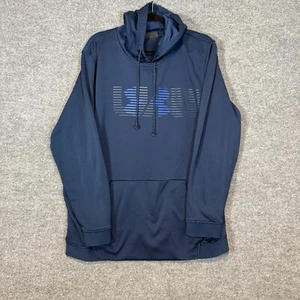Under Armour Sweater Mens 2XL XXL Blue Loose Sweatshirt Pullover Fleece Hoodie - Picture 1 of 9