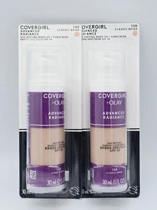 COVERGIRL Advanced Radiance Age-Defying 1 Fl Oz Classic Beige 130 SPF 10. QTY:2 - Picture 1 of 3