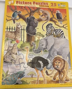 Picture Puzzles Patch Vintage 2004 Zoo Animals 25 pieces Cardboard ages 3-7 - Picture 1 of 4