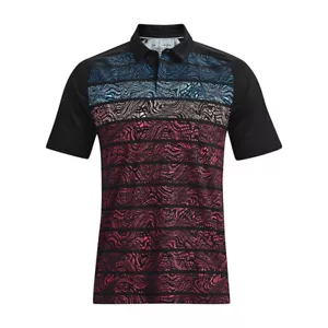 Neu Herren Under Armour Iso-Chill Psych schwarz gestreift Poloshirt 1370093-100 Gr. S - Bild 1 von 2