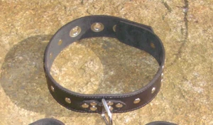 Juego de grilletes de medio grillete bybound esposas de cuero genuino esposas para pies  - Imagen 1 de 9