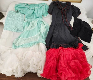 2 Vintage Square Dance Full Outfits Kleider - Petticoats Pettipants Gr. Small - Bild 1 von 8