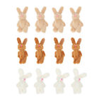  12 pièces porte-clés animaux en peluche lapin décoration de chambre fenêtre lapin