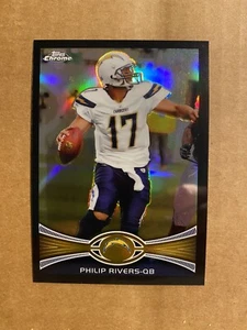 2012 Topps Chrome Black Refractor /299 Philip Rivers #30 Oberflächenkratzer - Bild 1 von 2