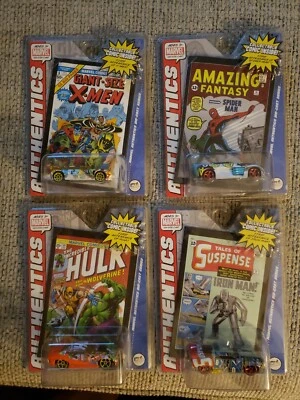 MARVEL COMICS M G A Entertainment AUTHENTICS DIE-CAST SERIES complete set of 4 - Image 1 of 4