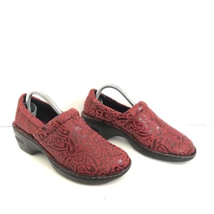 BOC ClogS Born on Concept Size 9.5 Peggy Model C13005 Nursing Shoes Red Leather - Picture 1 of 7