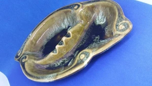 POSACENERE VINTAGE Marcia Of California smalto VERDE "W100A" ceramica da collezione - Foto 1 di 12