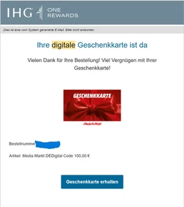 MediaMarkt Geschenkkarte 100€ –für nur 90€ inkl. Einschreiben! - Bild 1 von 2