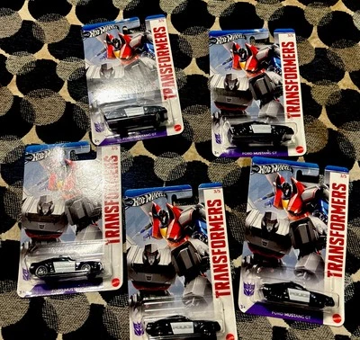 Hot Wheels Transformers Ford Mustang GT Lot Of 5.   Non-Text Version.  VHTF - Image 1 of 4