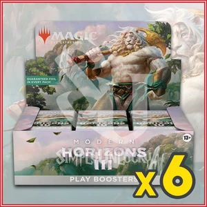 MAGIC THE MEETING Modern Horizons 3 Play Booster Box Custodia MH3 6 Scatole - Foto 1 di 2