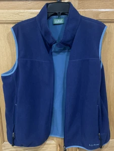 LL Bean Women's Fleece Full-Zip Polartech Vest Large Blue The Weather Channel - Picture 1 of 7