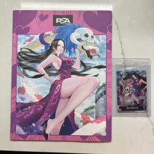 Boa Hancock PSA Promo One Piece TCG Bandai Rare Card OP07-038 Foil with Magazine - Picture 1 of 12