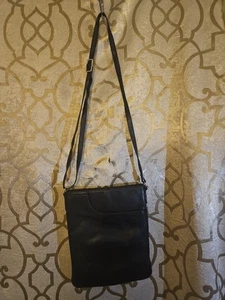 Margot Radley Echtleder Crossbody/Schulter Minimalistische Tasche Schwarz - Bild 1 von 19