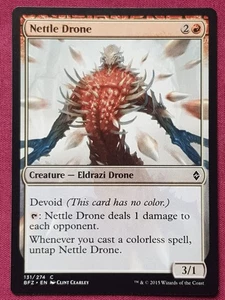 Magic The Gathering BATTLE FOR ZENDIKAR NETTLE DRONE card MTG - Picture 1 of 2