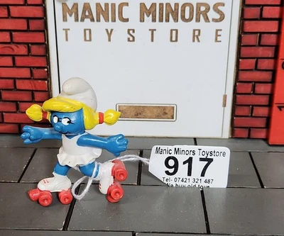 Smurf Smurfs Schlumpf Figure - Roller Skate - Rollerskating Smurfette - 20126 - Image 1 of 2