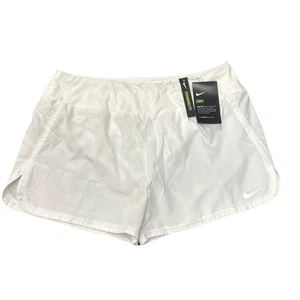 Nike Women’s Lined Dri-Fit Training Shorts Lightweight White Size L CJ2400 NWT - Picture 1 of 11