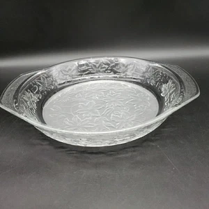 PRINCESS HOUSE Fantasia 10” Glass Pie Plate – Embossed Floral – Vintage Bakeware - Picture 1 of 7