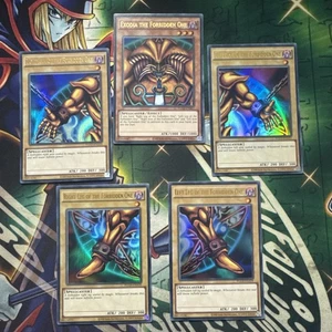 Yugioh! 5-Card Complete Exodia Set YGLD-ENA17-21 Ultra Rare 1st Edition VLP/NM - Picture 1 of 2