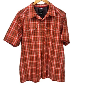 Camicia The North Face uomo grande nodo di pino arancione a quadri con bottoni misto nylon - Foto 1 di 9