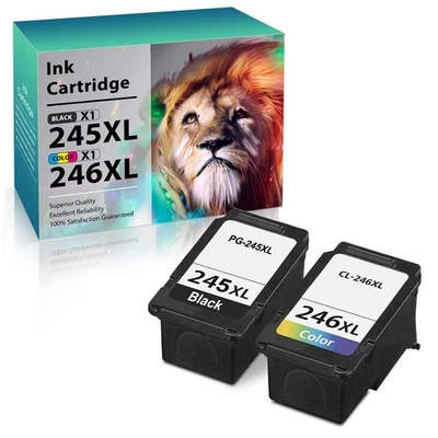 2PK for Canon PG-245XL CL-246XL PIXMA MG3020 MG3022 MG2522 TR4522 MX492 MX490 - Image 1 of 4