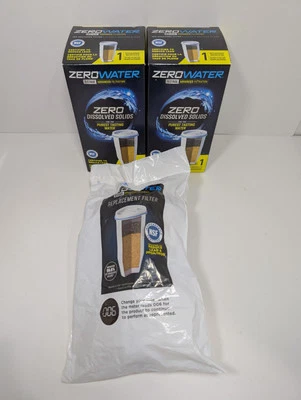 ZeroWater 5 Stage Advance Filtration ZR-001 Water Filter White 2-ZRG3-001-03 NEW - Image 1 of 2